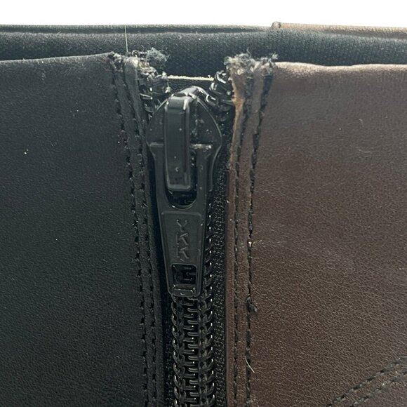 Isotoner Womens Patchwork Leather Ankle Boots Size 8 Platform Block Heel Y2K 90s - Picture 16 of 16